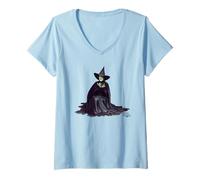 Femme The Wizard of Oz Wicked Witch Melting T-Shirt avec Col en V