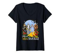 Femme The Wizard of Oz Yellow Brick Road T-Shirt avec Col en V