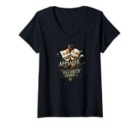 Femme Theater Actor Actress Masks Applause is My Favorite Sound T-Shirt avec Col en V