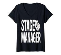 Femme Théâtre de scène T-Shirt avec Col en V