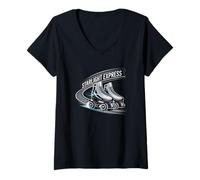 Femme Théâtre Musical rétro Starlight Express Broadway Theatre T-Shirt avec Col en V