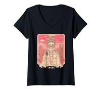 Femme Thelma et Louise Best Friends, Carte de Tarot, Squelette, Road Trip T-Shirt avec Col en V