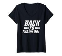 Femme Thème Best of The 80s Back to The 80s Back to 80s T-Shirt avec Col en V