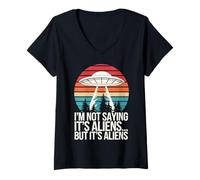 Femme Théoricien du Complot I'm Not Saying It's Aliens T-Shirt avec Col en V