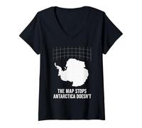 Femme Théorie d'accès restreint des Terres cachées de l'Antarctique T-Shirt avec Col en V