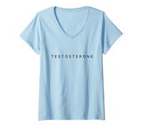 Femme Thérapie à la testostérone pour débutants/idée pour débutants T-Shirt avec Col en V