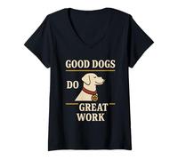 Femme Thérapie pour chien - Soutien émotionnel - Service de fierté et confort T-Shirt avec Col en V