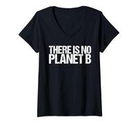 Femme There is No Planet B Shirt Earth Day T-Shirt avec Col en V