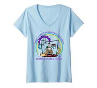 Femme There's A Great Big Beautiful Tomorrow, Theme Park, Carrousel T-Shirt avec Col en V