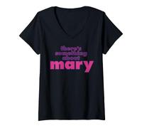 Femme There's Something About Mary Logo T-Shirt avec Col en V