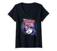 Femme Therian Spirit Cat Fox Lady Alter Kin Otherkin Therian T-Shirt avec Col en V
