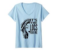 Femme These Locs THO Its The Locs for Me Loc'd Vibes T-Shirt avec Col en V