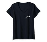 Femme They Live Movie Logo Police Reveal Front and Back T-Shirt avec Col en V