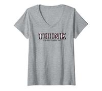 Femme Think It's Not Illégal Yet Collegiate Style T-Shirt avec Col en V