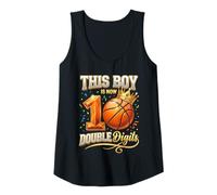 Femme This Boy is Now Double Digits Basketball 10e Anniversaire Débardeur