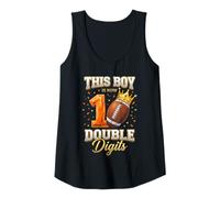 Femme This Boy is Now Double Digits Football Sports 10e Anniversaire Débardeur