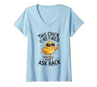 Femme This Chick is Retired Don´s Ask Back Retirement T-Shirt avec Col en V