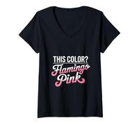Femme This Color I Call It Flamingo Rose Sunburn T-Shirt avec Col en V