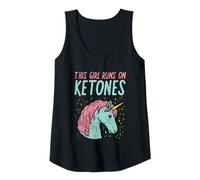 Femme This Girl Runs on Cétones - Régime cétogène - Cétogène drôle Débardeur