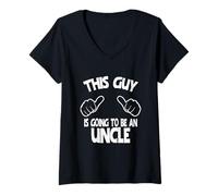 Femme This Guy is Going to Be an Oncle T-Shirt avec Col en V