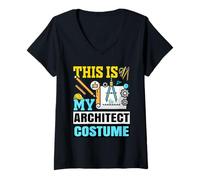 Femme This is My Architecte Costume T-Shirt avec Col en V