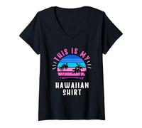 Femme This is My Hawaiian T-Shirt avec Col en V