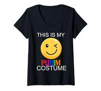 Femme This is My Purim Costume Funny Jewish T-Shirt avec Col en V