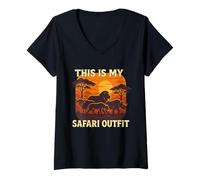 Femme This is My Safari Outfit Shirt Cool African Safari Lovers T-Shirt avec Col en V