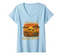 Femme This is My Safari Outfit Shirt Cool African Safari Lovers T-Shirt avec Col en V