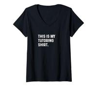 Femme This Is My Tutorat Shirt - Tutor Teach Subject T-Shirt avec Col en V
