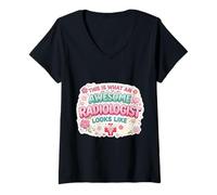 Femme This is What an Awesome Radiologist Looks Like Women Floral T-Shirt avec Col en V