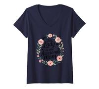 Femme This Lady is One Awesome Mom Mother's Day Love T-Shirt avec Col en V