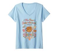 Femme This Para Paraprofessional Runs on Coffee and Kindness T-Shirt avec Col en V