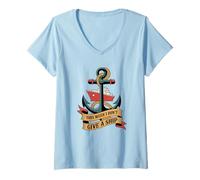 Femme This Week I Don't Give A Ship - Vacances Drôles T-Shirt avec Col en V