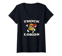 Femme Thock Lords Mechanical Keyboard Switch Builder T-Shirt avec Col en V