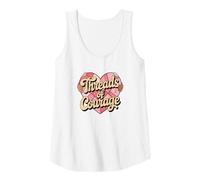 Femme Threads of Courage Couvre-lit pour la Sensibilisation au Cancer du Sein Cœur Débardeur