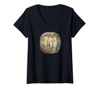 Femme Three Graces Mirth Elegance Grace & Beauty Grèce Romaine T-Shirt avec Col en V