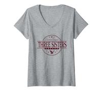 Femme Three Sisters Oregon - Three Sisters Or Label T-Shirt avec Col en V