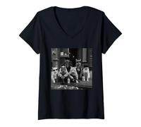 Femme Thug Cat Gang Meme Funny Streetcore Humour Hommes Femmes T-Shirt avec Col en V
