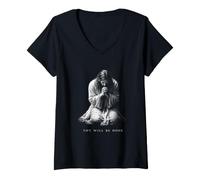 Femme Thy Will Be Done Jésus Prière Chrétienne T-Shirt avec Col en V
