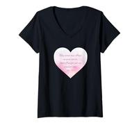 Femme Thy Word Have I Hid in Mine Heart - Psalm 119:11 Women Girls T-Shirt avec Col en V