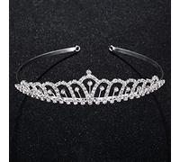 Femme Tiara Couronne,Trendy Woman Crystal Crowns Tiara Wedding Silver Hair Accessories Crown Classic Bridal Tiaras And Crowns Hair Jewelry Wedding Hair Ornaments