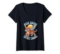 Femme Tiger Soul Guide Adultes Enfants Jeunes Mystiques Nature Lovers T-Shirt avec Col en V