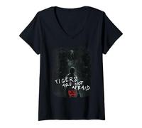 Femme Tigers are Not Afraid Key Art T-Shirt avec Col en V