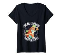 Femme Tigre Horoscope Ciel Adultes Enfants Jeunes Chercheurs Nature Lovers T-Shirt avec Col en V