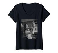 Femme Tim Burgess The Charlatans Frontman par Andy Willsher T-Shirt avec Col en V