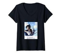 Femme Tim Burton's Edward Scissorhands Movie Poster 90s T-Shirt avec Col en V
