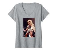 Femme Tina Turner Live in Paris Tour d'adieu aux Affaires étrangères T-Shirt avec Col en V