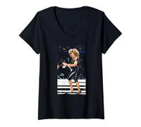 Femme Tina Turner Lors de la tournée du 50e Anniversaire de la NIA T-Shirt avec Col en V