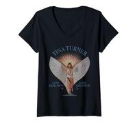 Femme Tina Turner Love Explosion Wings 1979 T-Shirt avec Col en V